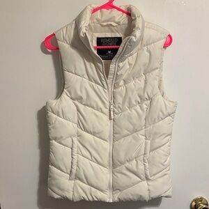 Aeropostale Off-White Quilted Vest